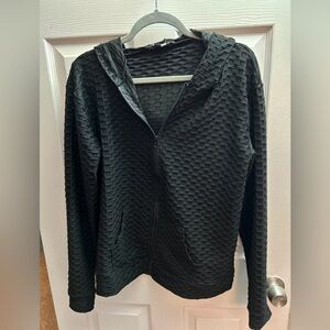 White Birch Textured Zip Up Hoodie NWOT